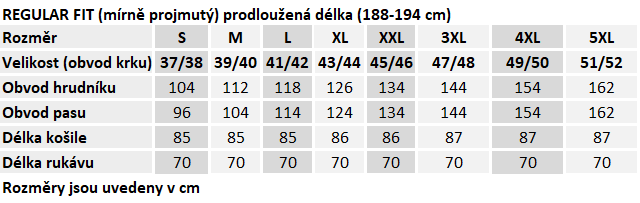 MMER regular fit Prodloužená